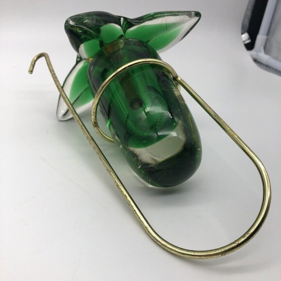 Vintage Murano Sommerso Mandruzzato Art Glass 3 Piece Hanging Bud Vase - Picture 7 of 16